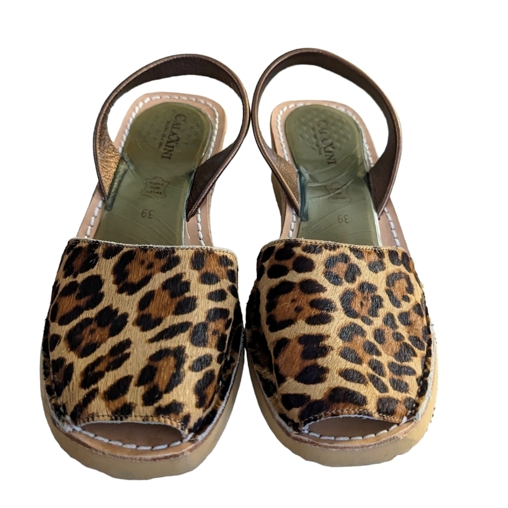 CALAXINI Bliss Boutique Cheetah Print Platform Sandal Size 7